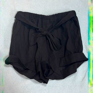 Paperbag waist shorts